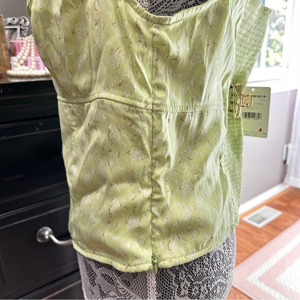 Free People Citrine Combo Ruffle Flutter Sleeve Top Size L - NWT - Picture 14 of 14